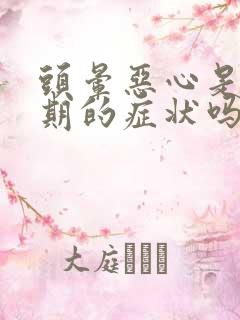 头晕恶心是更年期的症状吗