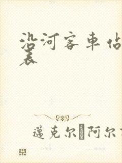 沿河客车站时刻表