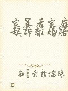 家暴者家庭暴力起诉离婚赔偿