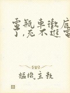 电瓶车彻底没电了,充不进电