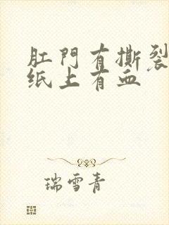 肛门有撕裂感手纸上有血