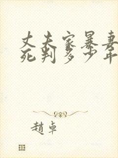 丈夫家暴妻子致死判多少年