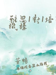 雅思1对1培训机构