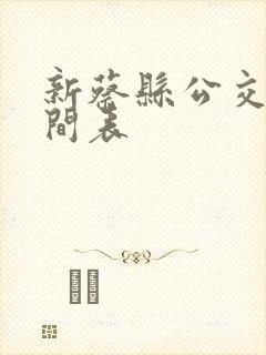 新蔡县公交车时间表