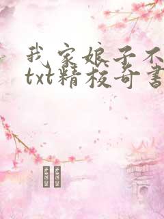 我家娘子不对劲txt精校奇书网