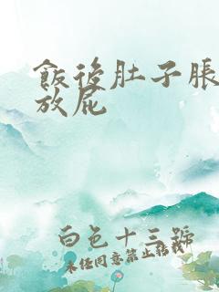 饭后肚子胀气老放屁