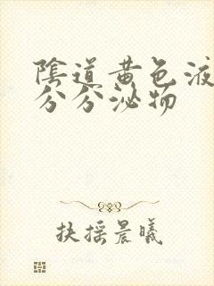 阴道黄色液体状分分泌物