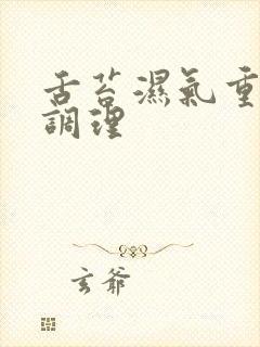 舌苔湿气重怎么调理