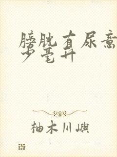 膀胱有尿意是多少毫升