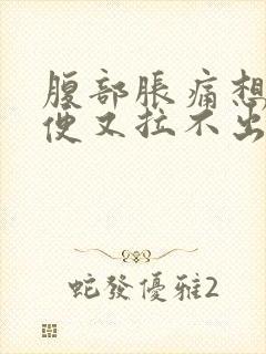 腹部胀痛想拉大便又拉不出来怎么办