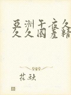 亚洲午夜久久久久久国产精品