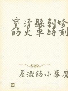 宝清县到哈尔滨的火车时刻表