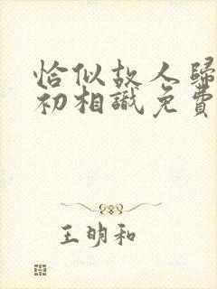 恰似故人归与君初相识免费看