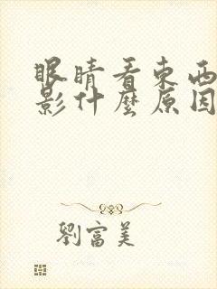 眼睛看东西是双影什么原因