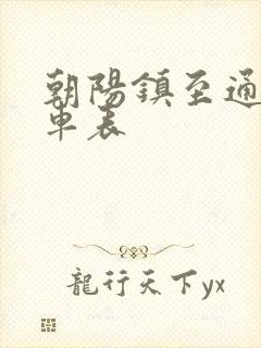 朝阳镇至通化客车表