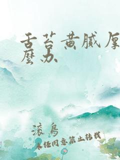 舌苔黄腻厚是怎么办