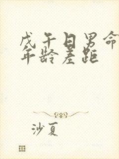 戊午日男命妻子年龄差距