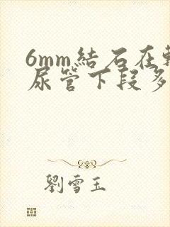 6mm结石在输尿管下段多长时间能下来