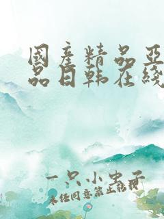 国产精品亚洲精品日韩在线