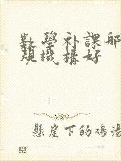 数学补课哪家正规机构好