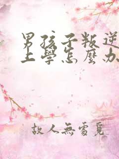 男孩子叛逆不肯上学怎么办