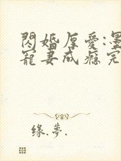 闪婚厚爱:墨少宠妻成瘾完整版