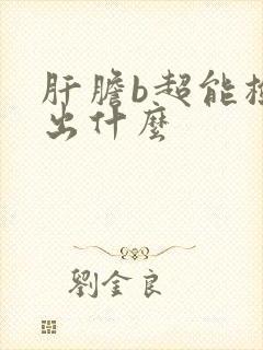 肝胆b超能检查出什么