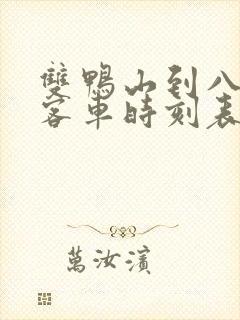 双鸭山到八五二客车时刻表