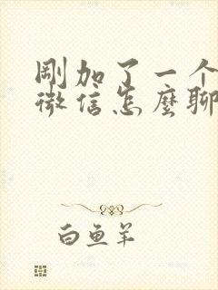 刚加了一个女生微信怎么聊