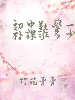 初中数学一对一补课班多少钱