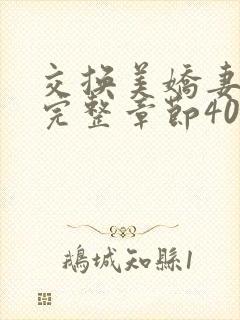 交换美娇妻娇妻完整章节400