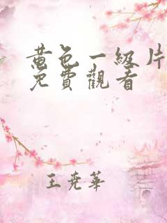 黄色一级片在线免费观看