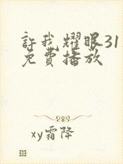 许我耀眼31集免费播放