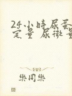 24小时尿蛋白定量 尿微量白蛋白