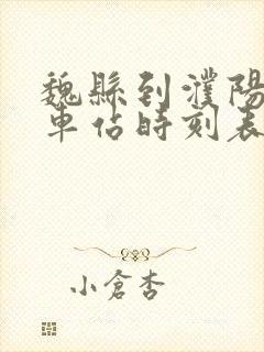 魏县到濮阳的汽车站时刻表