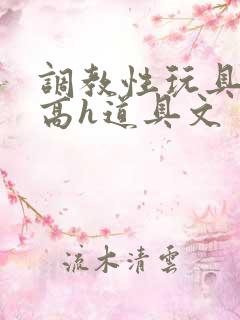 调教性玩具np高h道具文