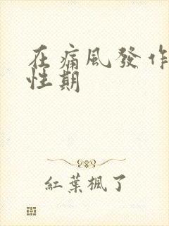 在痛风发作的急性期