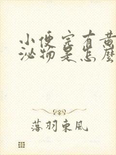 小便完有黄色分泌物是怎么回事