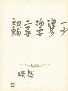 初二物理一对一辅导要多少钱