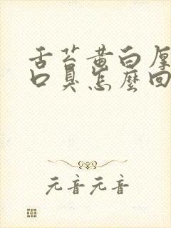 舌苔黄白厚口苦口臭怎么回事