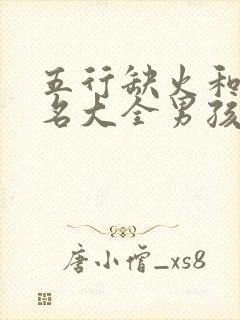 五行缺火和土取名大全男孩