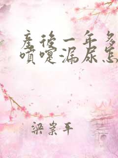 产后一年多了打喷嚏漏尿怎么办