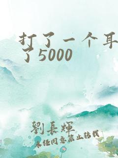 打了一个耳光赔了5000