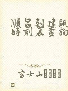 顺昌到建瓯汽车时刻表查询