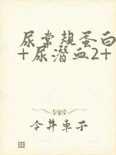 尿常规蛋白质2+尿潜血2+