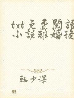 txt免费阅读小说离婚后前夫总是想追我