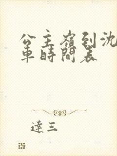 公主岭到沈阳客车时间表