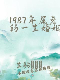 1987年属兔的一生婚姻状况