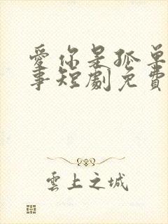 爱你是孤单的心事短剧免费看