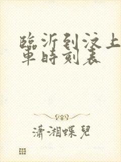 临沂到汶上县客车时刻表